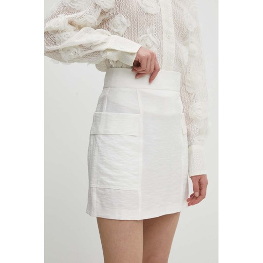 Answear Lab spódnica kolor biały mini prosta ze sklepu ANSWEAR.com w kategorii Spódnice - zdjęcie 170345289