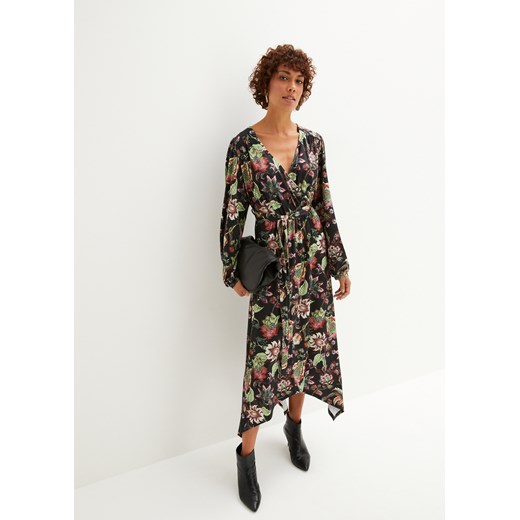 Sukienka shirtowa z dłuższymi bokami 36/38 promocyjna cena bonprix