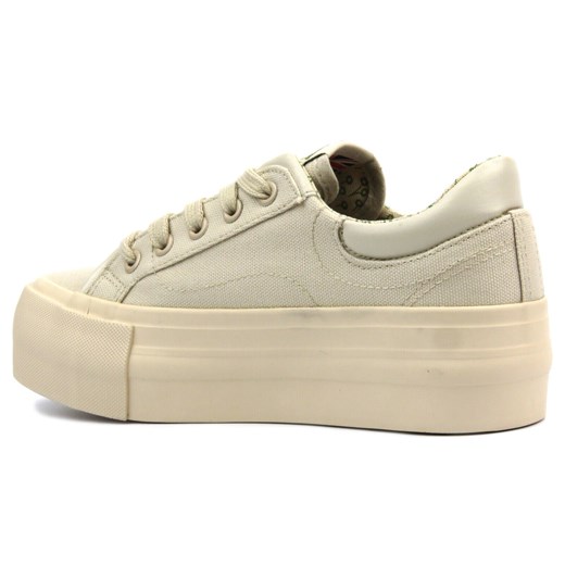 Trampki damskie na platformie - Lee Cooper LCW-24-31-2181, beżowe Lee Cooper 39 ulubioneobuwie