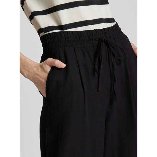 Spodnie z mieszanki wiskozy i lnu z szeroką nogawką i elastycznym pasem Vero Moda S Peek&Cloppenburg 