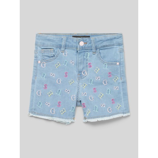 Szorty jeansowe z wyhaftowanym logo ze sklepu Peek&Cloppenburg  w kategorii Spodenki dziewczęce - zdjęcie 170380839