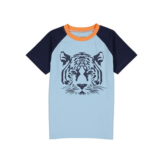 T-shirt chłopięce niebieski Lamino z krótkimi rękawami 