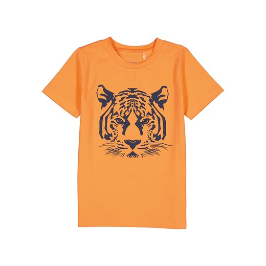 T-shirt chłopięce Lamino pomarańczowa z krótkim rękawem 