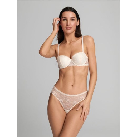 Sinsay - Biustonosz balkonetka - kremowy Sinsay 65C Sinsay