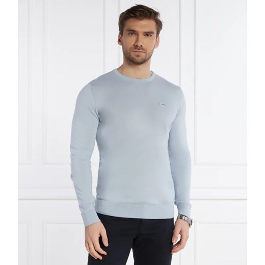 Calvin Klein Sweter | Regular Fit | z dodatkiem jedwabiu ze sklepu Gomez Fashion Store w kategorii Swetry męskie - zdjęcie 170385168