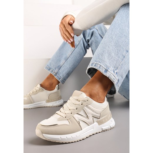 Buty sportowe damskie Born2be sneakersy płaskie sznurowane
