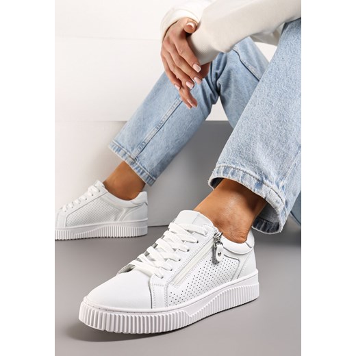 Buty sportowe damskie Born2be sneakersy wiosenne skórzane 