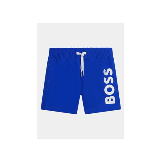 Boss Szorty sportowe J50580 S Niebieski Regular Fit ze sklepu MODIVO w kategorii Spodenki chłopięce - zdjęcie 170391259