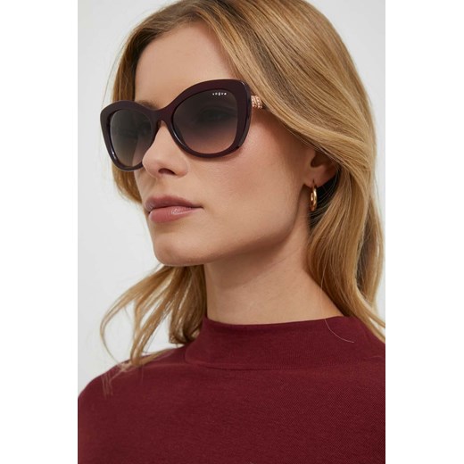 VOGUE okulary przeciwsłoneczne 0VO5515SB damskie kolor fioletowy Vogue 55 ANSWEAR.com