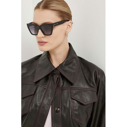 AllSaints okulary przeciwsłoneczne damskie kolor czarny 54 ANSWEAR.com