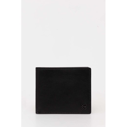 HUGO portfel skórzany męski kolor czarny 50511317 ze sklepu ANSWEAR.com w kategorii Portfele męskie - zdjęcie 170394329