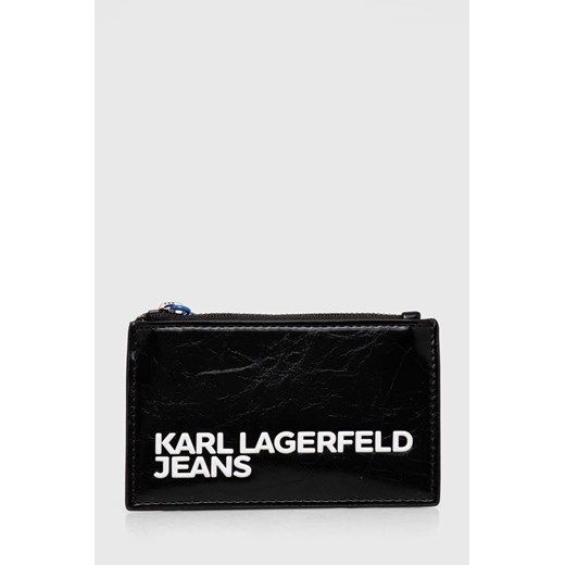 Karl Lagerfeld Jeans portfel kolor czarny ze sklepu ANSWEAR.com w kategorii Portfele damskie - zdjęcie 170394369