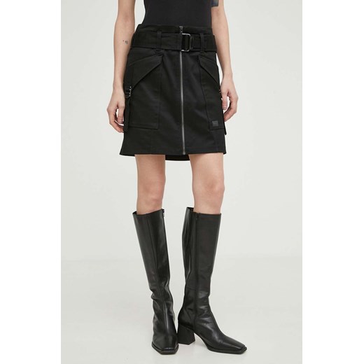 G-Star Raw spódnica kolor czarny mini prosta ze sklepu ANSWEAR.com w kategorii Spódnice - zdjęcie 170394419