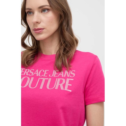 Versace Jeans Couture t-shirt bawełniany damski kolor różowy M ANSWEAR.com