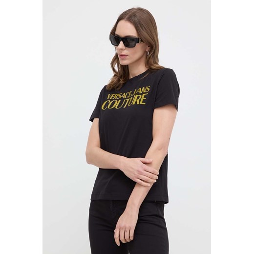 Versace Jeans Couture t-shirt bawełniany damski kolor czarny M ANSWEAR.com