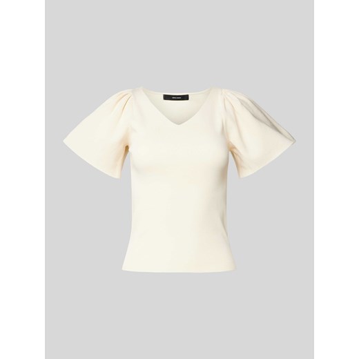 Bluzka z dzianiny z rękawami-motylkami model ‘GINNY’ ze sklepu Peek&Cloppenburg  w kategorii Bluzki damskie - zdjęcie 170395447