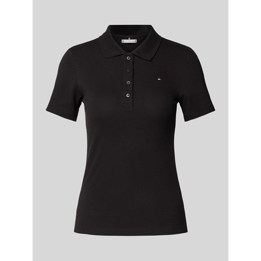 Koszulka polo o kroju slim fit z wyhaftowanym logo model ‘1985’ ze sklepu Peek&Cloppenburg  w kategorii Bluzki damskie - zdjęcie 170395936