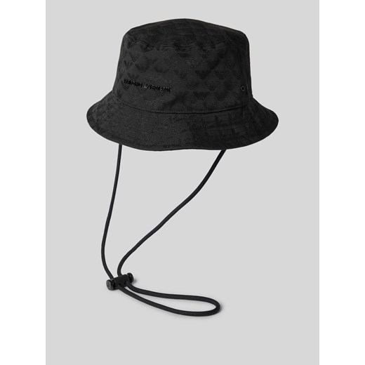Czapka typu bucket hat z fakturowanym wzorem Emporio Armani One Size Peek&Cloppenburg 