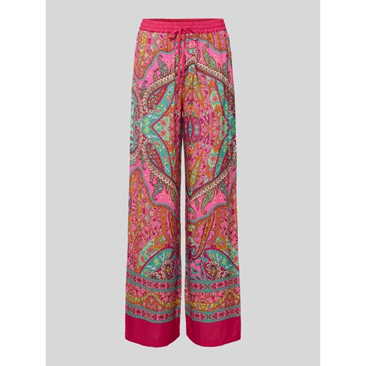Spodnie materiałowe o luźnym kroju ze wzorem paisley ze sklepu Peek&Cloppenburg  w kategorii Spodnie damskie - zdjęcie 170396695