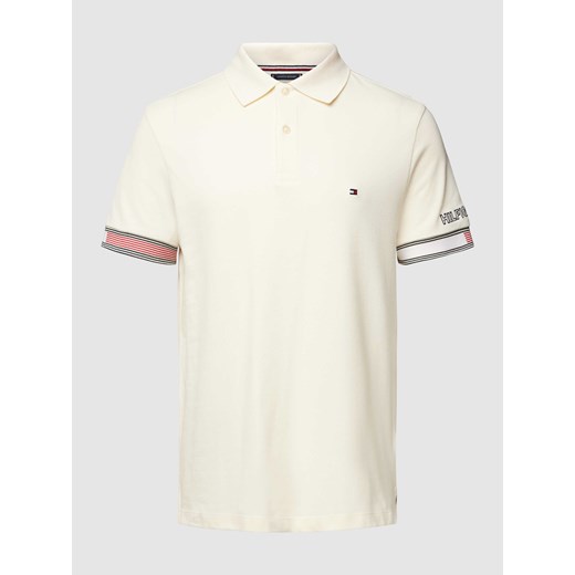Koszulka polo o kroju slim fit z wyhaftowanymi logo model ‘FLAG CUFF’ ze sklepu Peek&Cloppenburg  w kategorii T-shirty męskie - zdjęcie 170396756