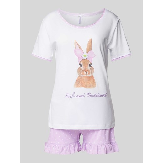 Piżama z nadrukiem z motywem ze sklepu Peek&Cloppenburg  w kategorii Piżamy damskie - zdjęcie 170397126
