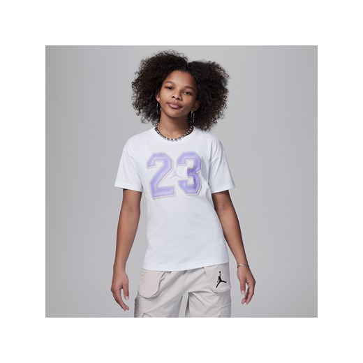 T-shirt dla dużych dzieci z nadrukiem Jordan 23 Flight - Biel ze sklepu Nike poland w kategorii Bluzki dziewczęce - zdjęcie 170398245