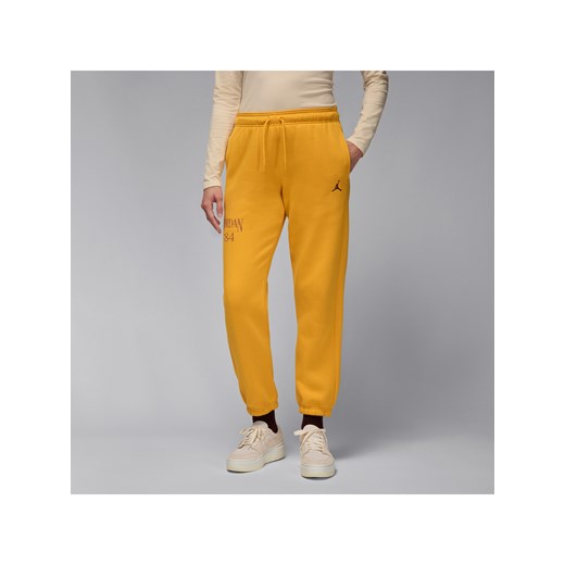 Spodnie damskie Jordan Brooklyn Fleece - Żółty ze sklepu Nike poland w kategorii Spodnie damskie - zdjęcie 170398255