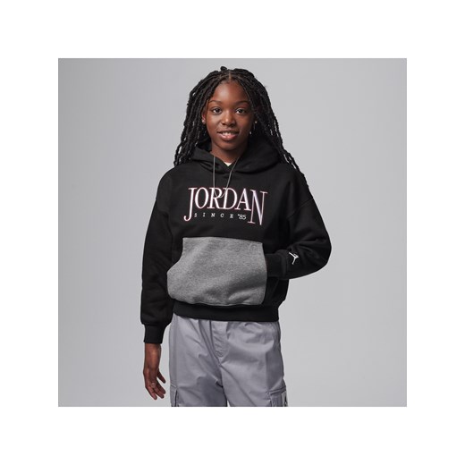 Bluza z kapturem dla dużych dzieci Jordan Fundamentals - Czerń ze sklepu Nike poland w kategorii Bluzy dziewczęce - zdjęcie 170398257
