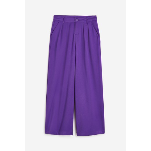 H & M - Eleganckie spodnie - Fioletowy ze sklepu H&M w kategorii Spodnie damskie - zdjęcie 170398277