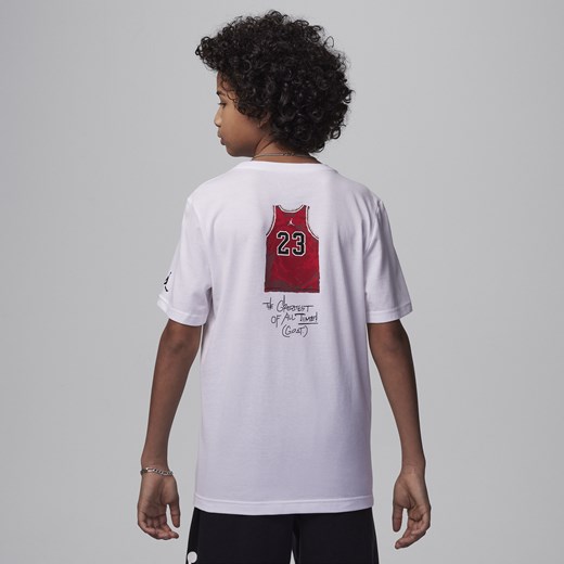 T-shirt dla dużych dzieci z nadrukiem Jordan - Biel Jordan S Nike poland