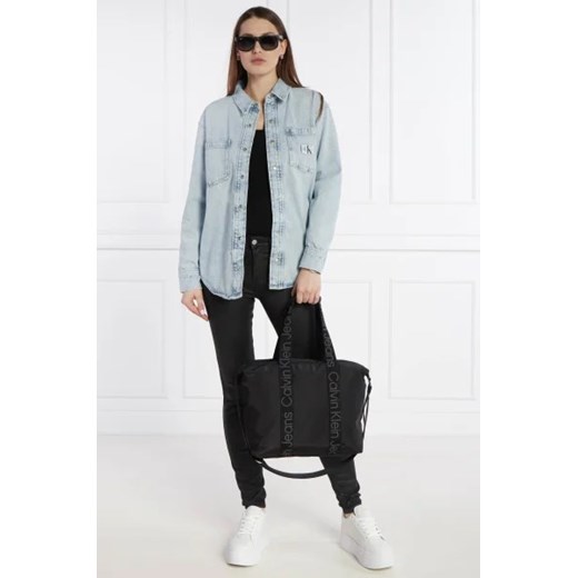 Shopper bag Calvin Klein młodzieżowa mieszcząca a6 