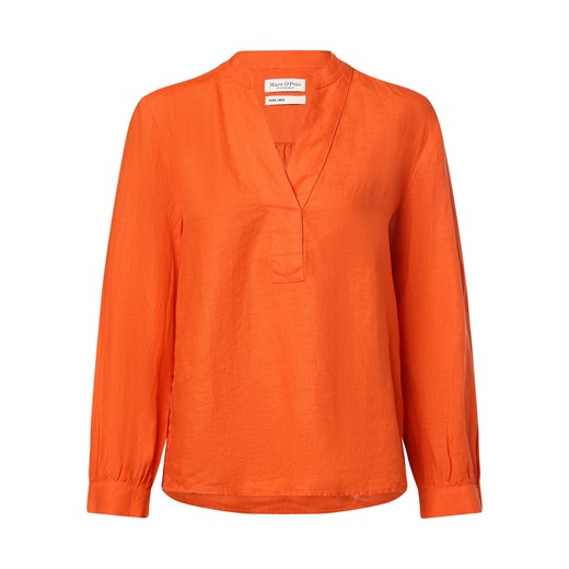 Marc O'Polo Lniana bluzka damska Kobiety len pomarańczowy jednolity ze sklepu vangraaf w kategorii Bluzki damskie - zdjęcie 170400108