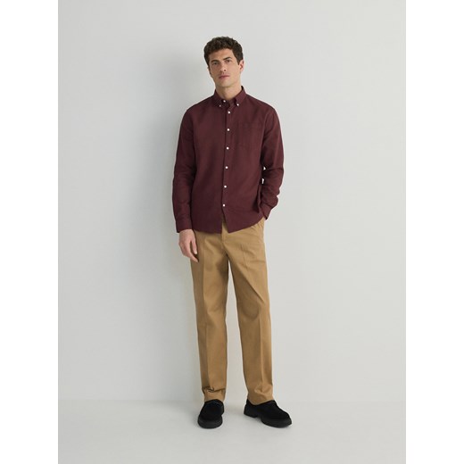 Reserved - Spodnie straight - beżowy ze sklepu Reserved w kategorii Spodnie męskie - zdjęcie 170406029