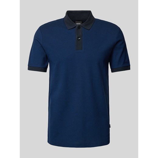 Koszulka polo o kroju slim fit z fakturowanym wzorem model ‘Phillipson’ XXL Peek&Cloppenburg 