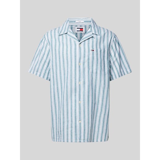 Koszula casualowa o kroju slim fit z rękawem o dł. 1/2 ze sklepu Peek&Cloppenburg  w kategorii Koszule męskie - zdjęcie 170406646