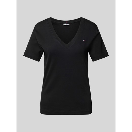 T-shirt z dekoltem w serek model ‘CODY’ ze sklepu Peek&Cloppenburg  w kategorii Bluzki damskie - zdjęcie 170406946
