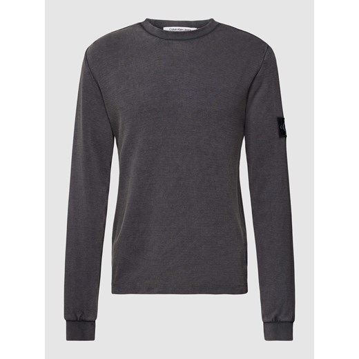 Bluzka z długim rękawem i fakturowanym wzorem ze sklepu Peek&Cloppenburg  w kategorii T-shirty męskie - zdjęcie 170407019
