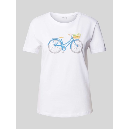 T-shirt z nadrukowanym motywem ze sklepu Peek&Cloppenburg  w kategorii Bluzki damskie - zdjęcie 170407029