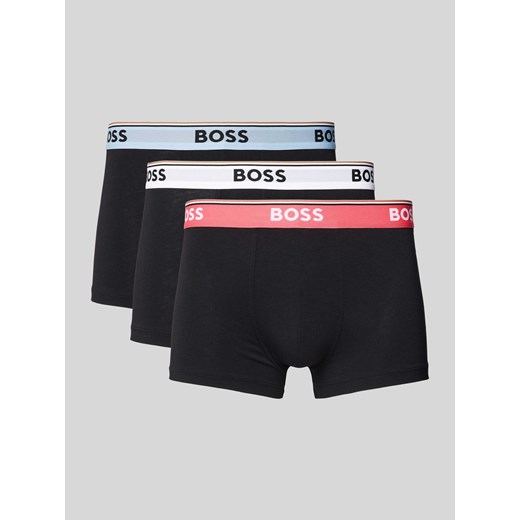 Obcisłe bokserki z elastycznym paskiem z logo w zestawie 3 szt. ze sklepu Peek&Cloppenburg  w kategorii Majtki męskie - zdjęcie 170407065