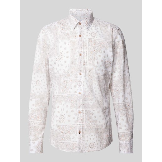 Koszula casualowa o kroju slim fit ze wzorem na całej powierzchni model ‘Hanson’ ze sklepu Peek&Cloppenburg  w kategorii Koszule męskie - zdjęcie 170407186