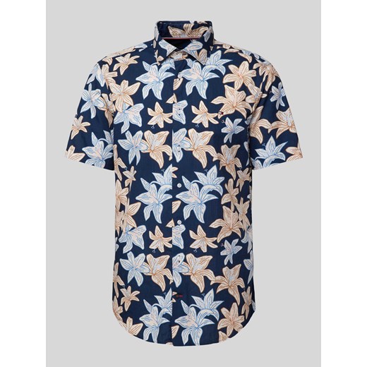 Koszula biznesowa o kroju regular fit ze wzorem na całej powierzchni ze sklepu Peek&Cloppenburg  w kategorii Koszule męskie - zdjęcie 170407369