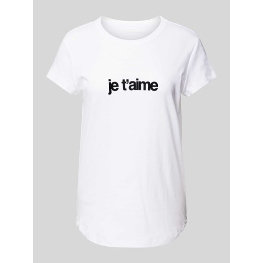 T-shirt z nadrukiem z napisem model ‘WOOP’ ze sklepu Peek&Cloppenburg  w kategorii Bluzki damskie - zdjęcie 170407387