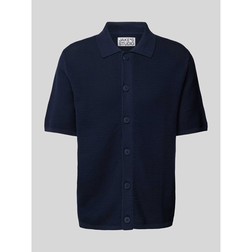 Koszulka polo o kroju regular fit z ażurowym wzorem ze sklepu Peek&Cloppenburg  w kategorii T-shirty męskie - zdjęcie 170407415