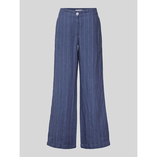 Spodnie w stylu Marleny Dietrich o luźnym kroju ze wzorem w cienkie prążki ze sklepu Peek&Cloppenburg  w kategorii Spodnie damskie - zdjęcie 170407468
