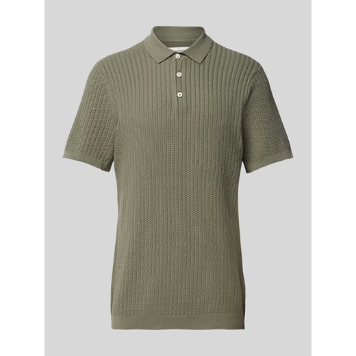 Koszulka polo o kroju regular fit ze ściegiem warkoczowym model ‘Karl’ Casual Friday XL Peek&Cloppenburg 