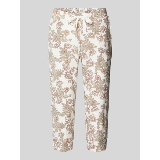 Spodnie materiałowe o kroju slim fit ze wzorem paisley model ‘Mix+Relax’ ze sklepu Peek&Cloppenburg  w kategorii Spodnie damskie - zdjęcie 170407575