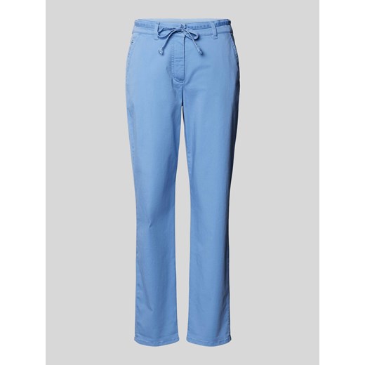 Spodnie z wiązanym paskiem ze sklepu Peek&Cloppenburg  w kategorii Spodnie damskie - zdjęcie 170407747