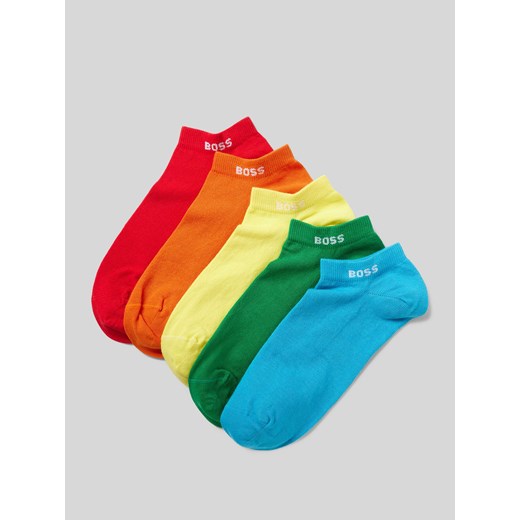 Skarpety z napisem z logo w zestawie 5 szt. model ‘Rainbow’ ze sklepu Peek&Cloppenburg  w kategorii Skarpetki męskie - zdjęcie 170407778