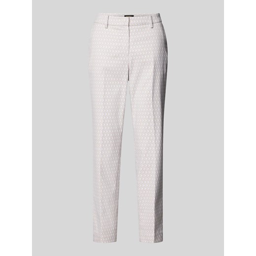 Spodnie materiałowe o kroju slim fit z wzorem na całej powierzchni ze sklepu Peek&Cloppenburg  w kategorii Spodnie damskie - zdjęcie 170407805