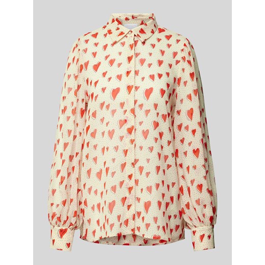 Bluzka we wzory na całej powierzchni ze sklepu Peek&Cloppenburg  w kategorii Koszule damskie - zdjęcie 170407817